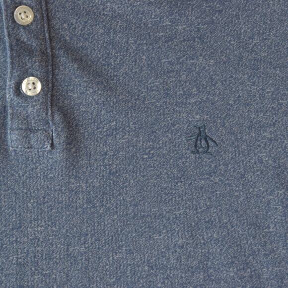 Original Penguin Blue Heather Polo Shirt – Men’s Medium - Picture 3 of 4